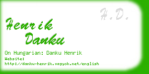 henrik danku business card